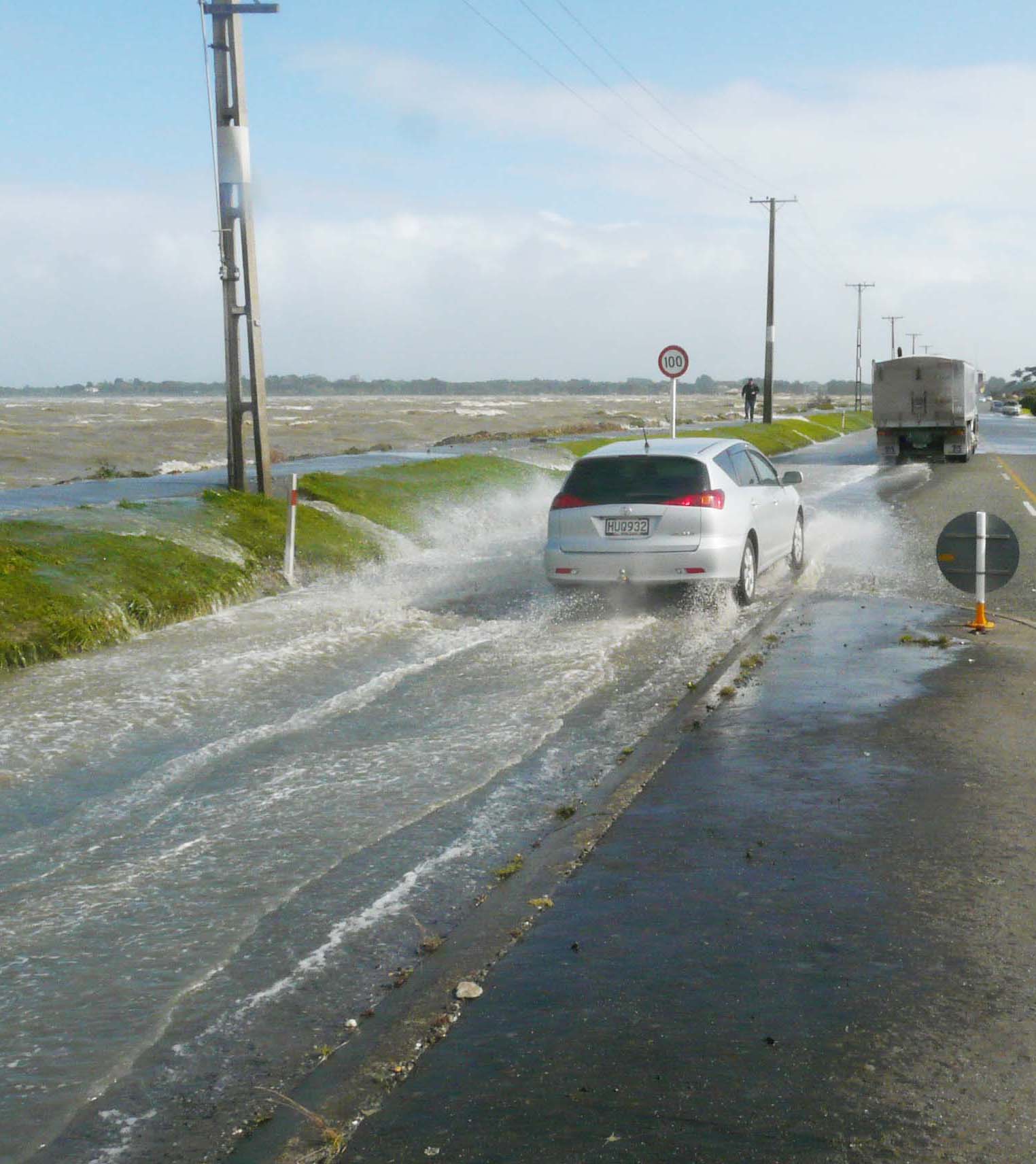 surface flooding at stead street, invercargill