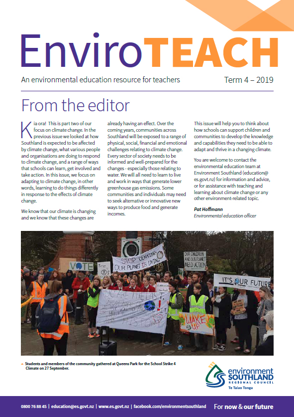 cover page of Enviroteach newsletter