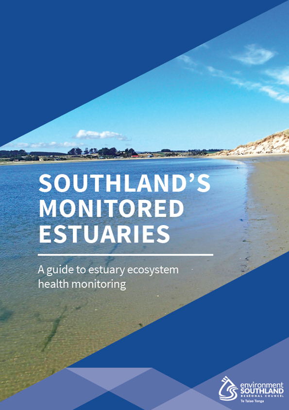 brochure cover of Southland's monitored estuaries PDF