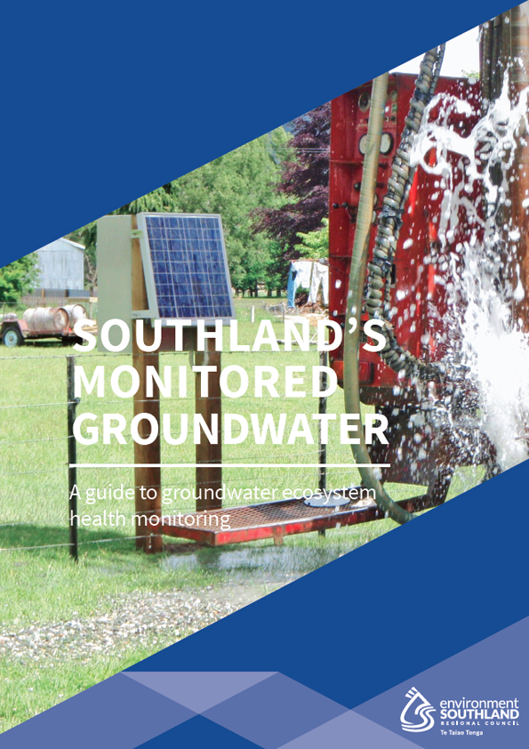 brochure cover of Southland's monitored groundwater PDF