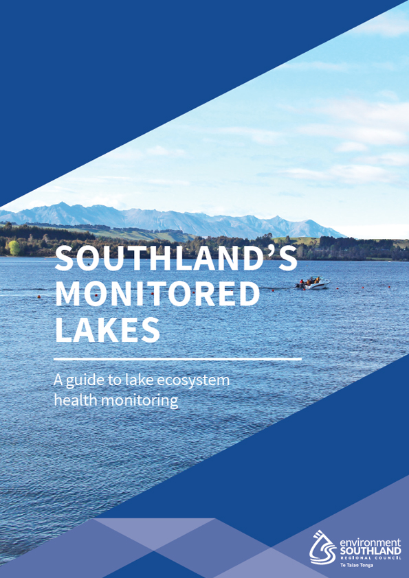 brochure cover of Southland's monitored lakes PDF